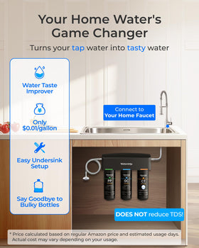 Waterdrop TSA under-sink push-to-connect fittings for easy DIY installation
