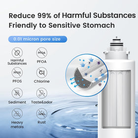 Waterdrop TSU-WB installation kit includes faucet and hoses for quick setup