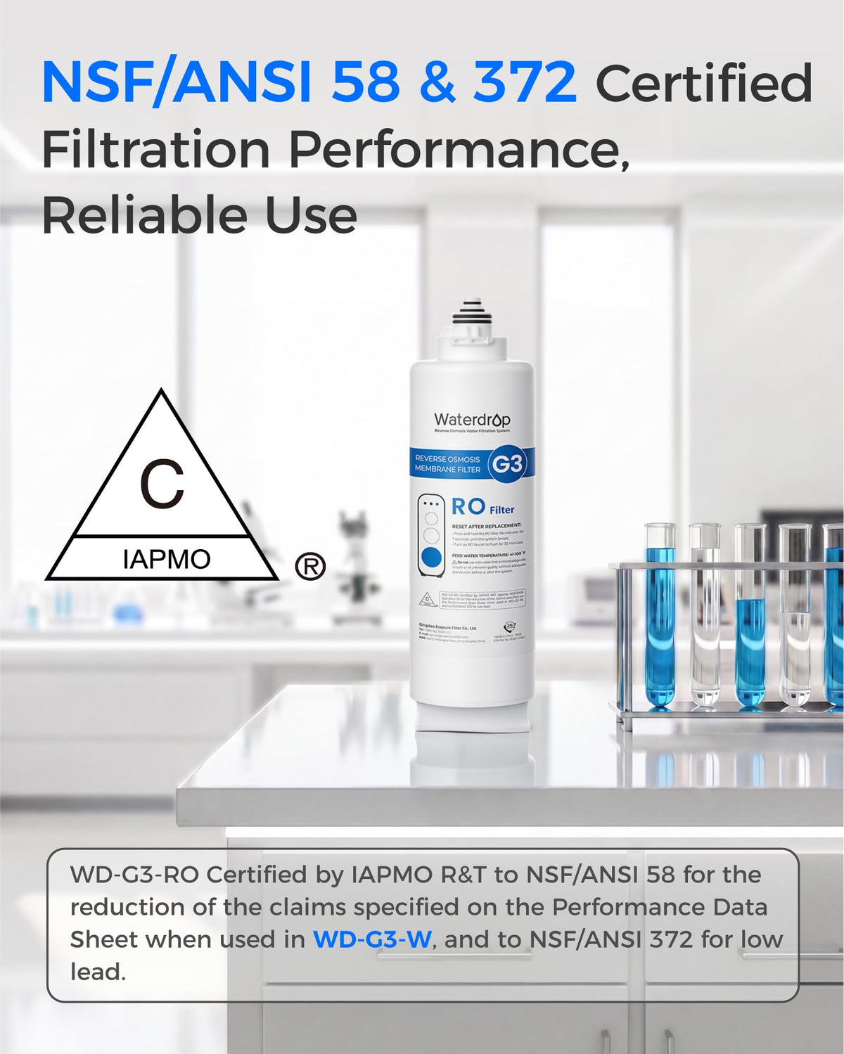 Waterdrop twist installation shows tool-free filter replacement in seconds.