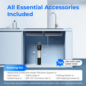 Waterdrop UA-5Y built for long life and durability under sink use