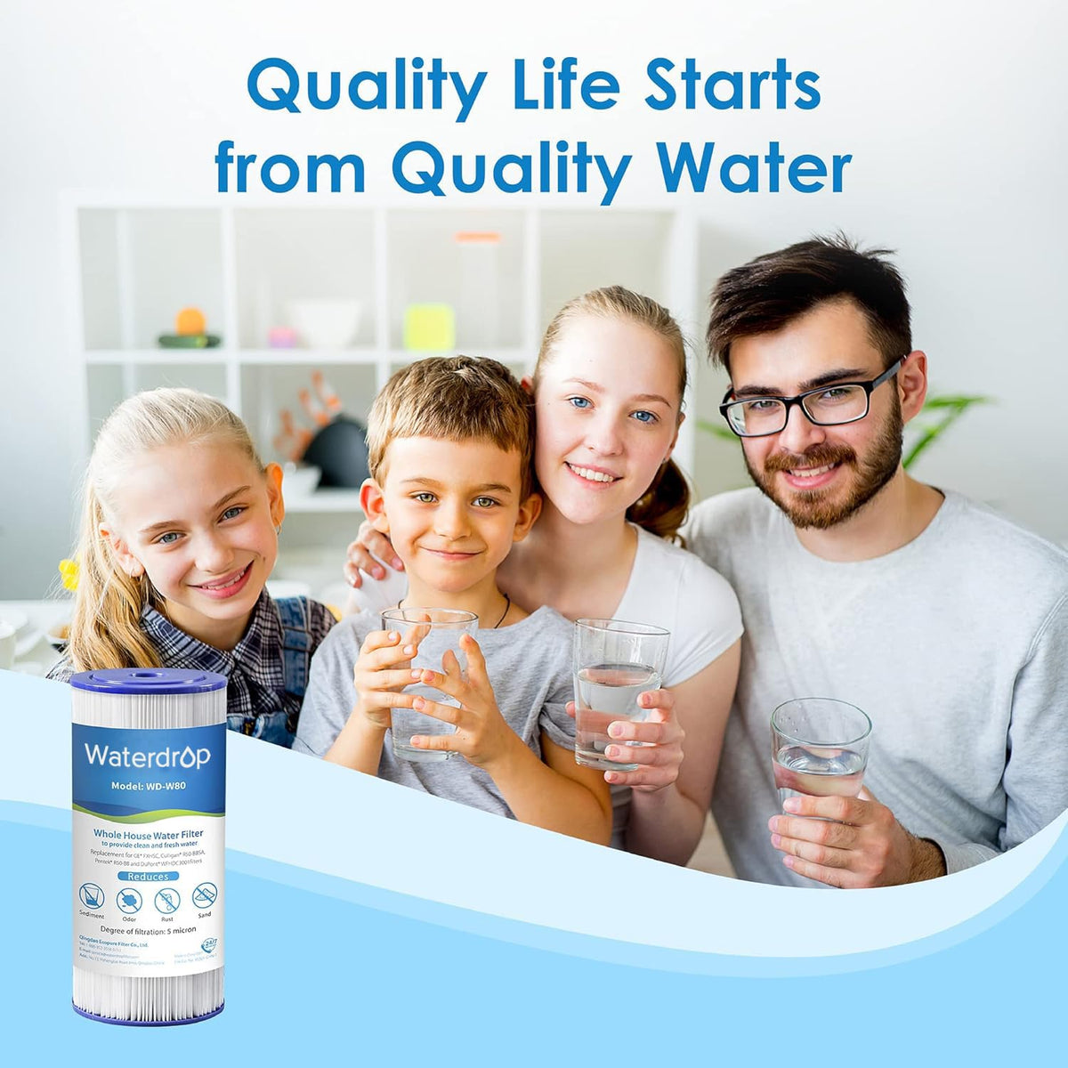 Waterdrop W50PEHD fresh water feel after filtration at home.