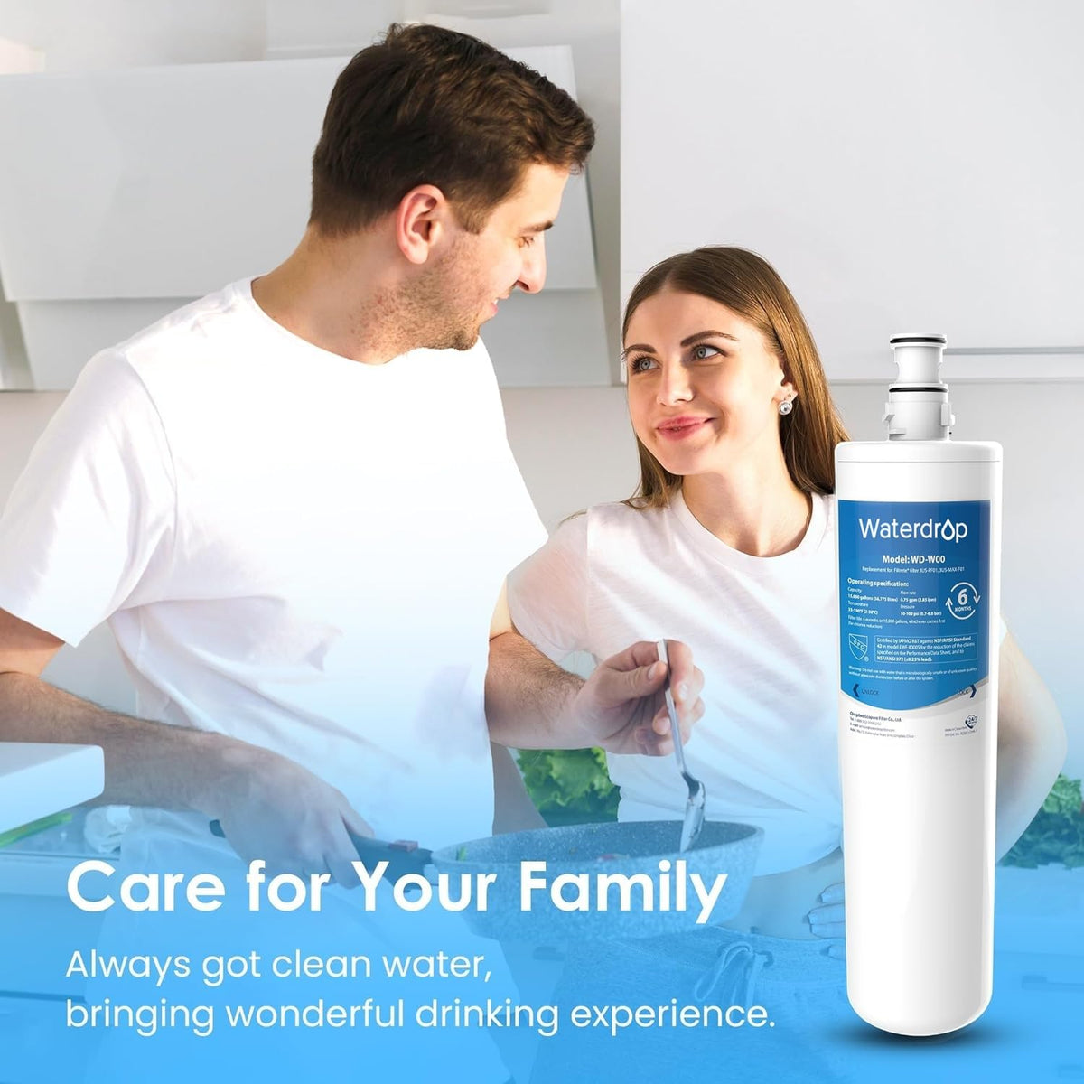 Waterdrop keeps water fresh with 6-month or 15,000-gallon schedule