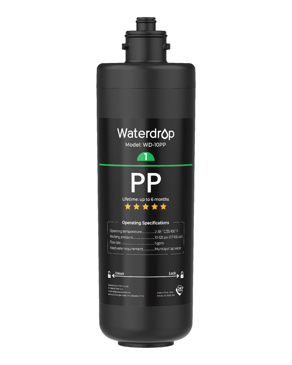 Waterdrop WD-10PP replacement filter for under-sink systems with easy installation.