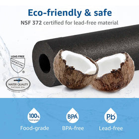 Waterdrop WD-W10 carbon block detail illustrates effective impurity reduction