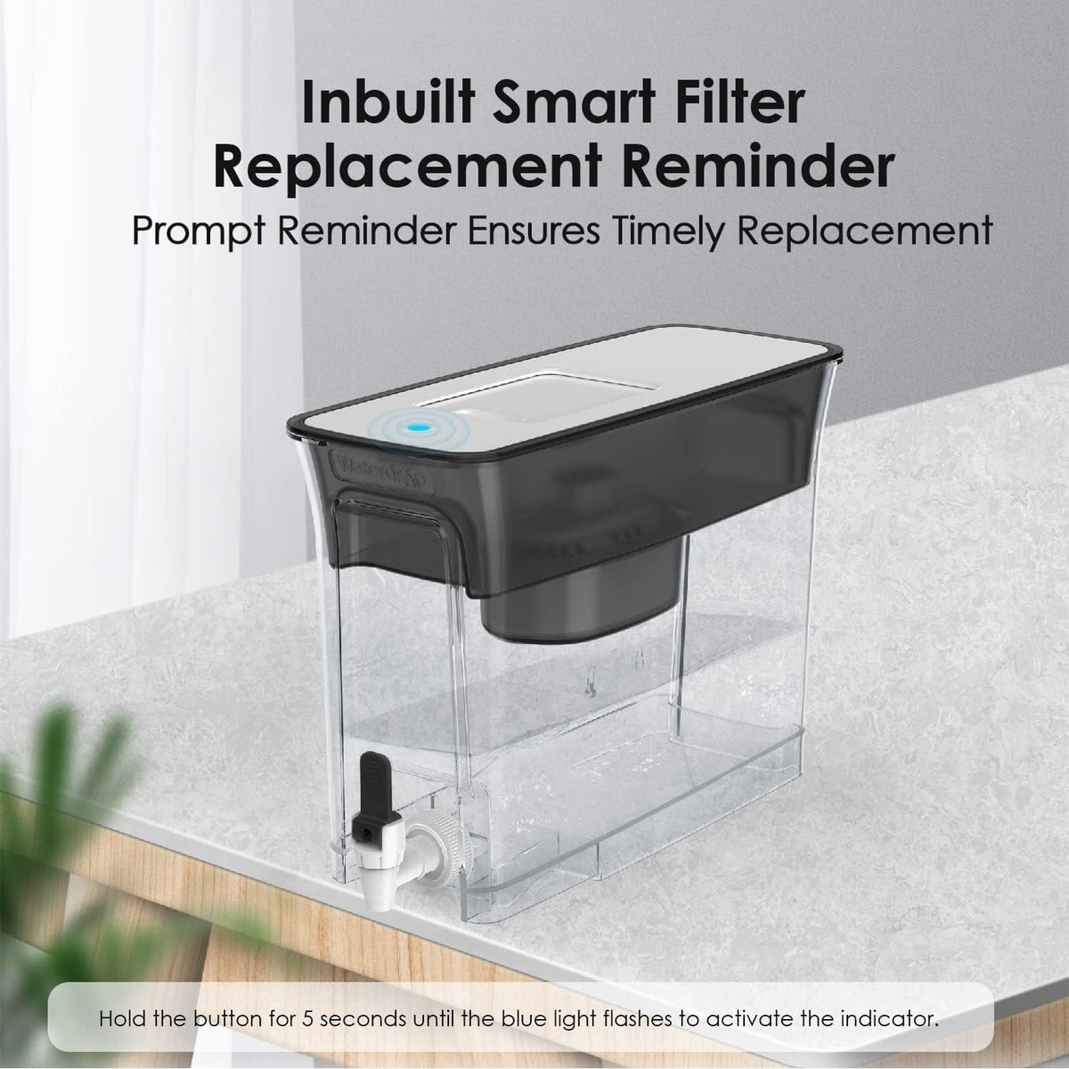 High-flow filtration lets you pour quickly and clean water