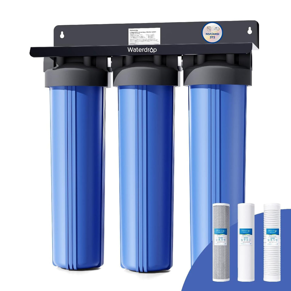Waterdrop whole-house filter front view for home use.