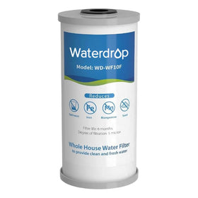 Waterdrop whole-house filter reducing iron and manganese for clearer water.