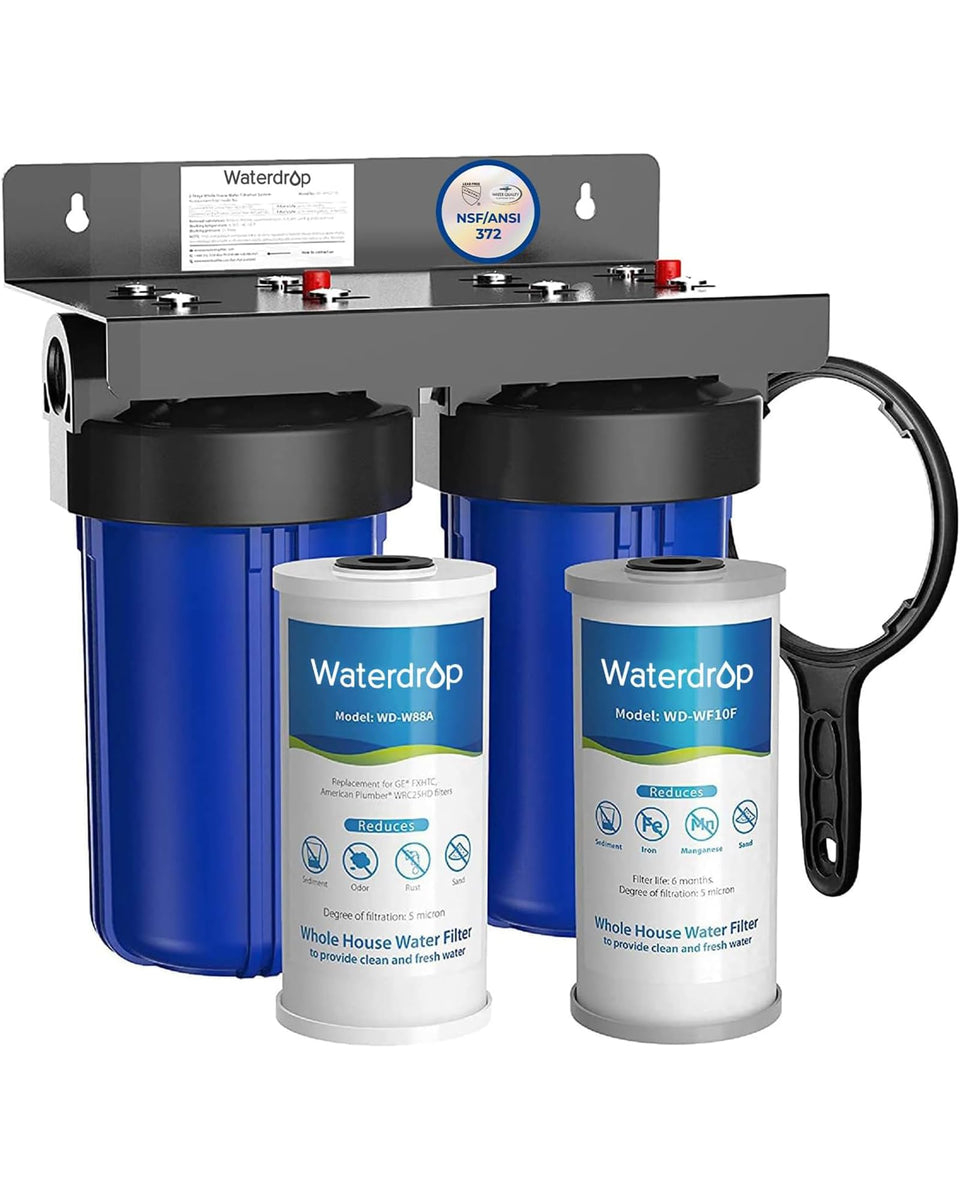 Waterdrop whole-house filter system front view for clean water at every faucet.