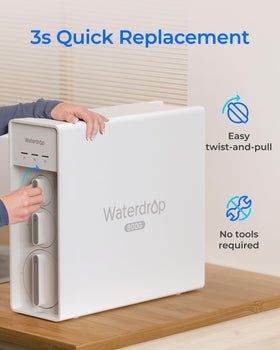 Waterdrop X8-WAN alkaline mineralization enriches water with essential minerals.