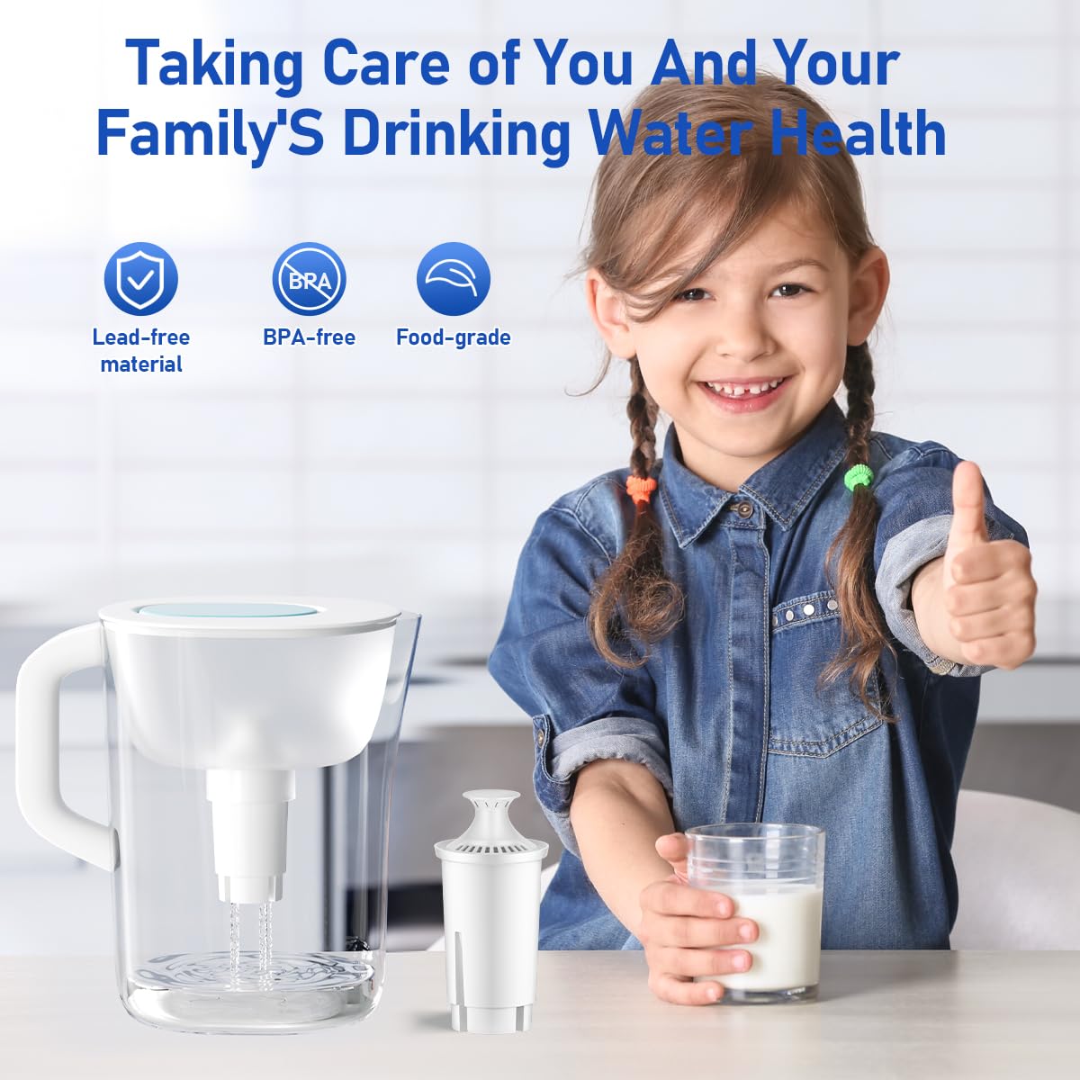 WaterJingYi Brita Grand pitcher filter; simple replacement and better flavor.
