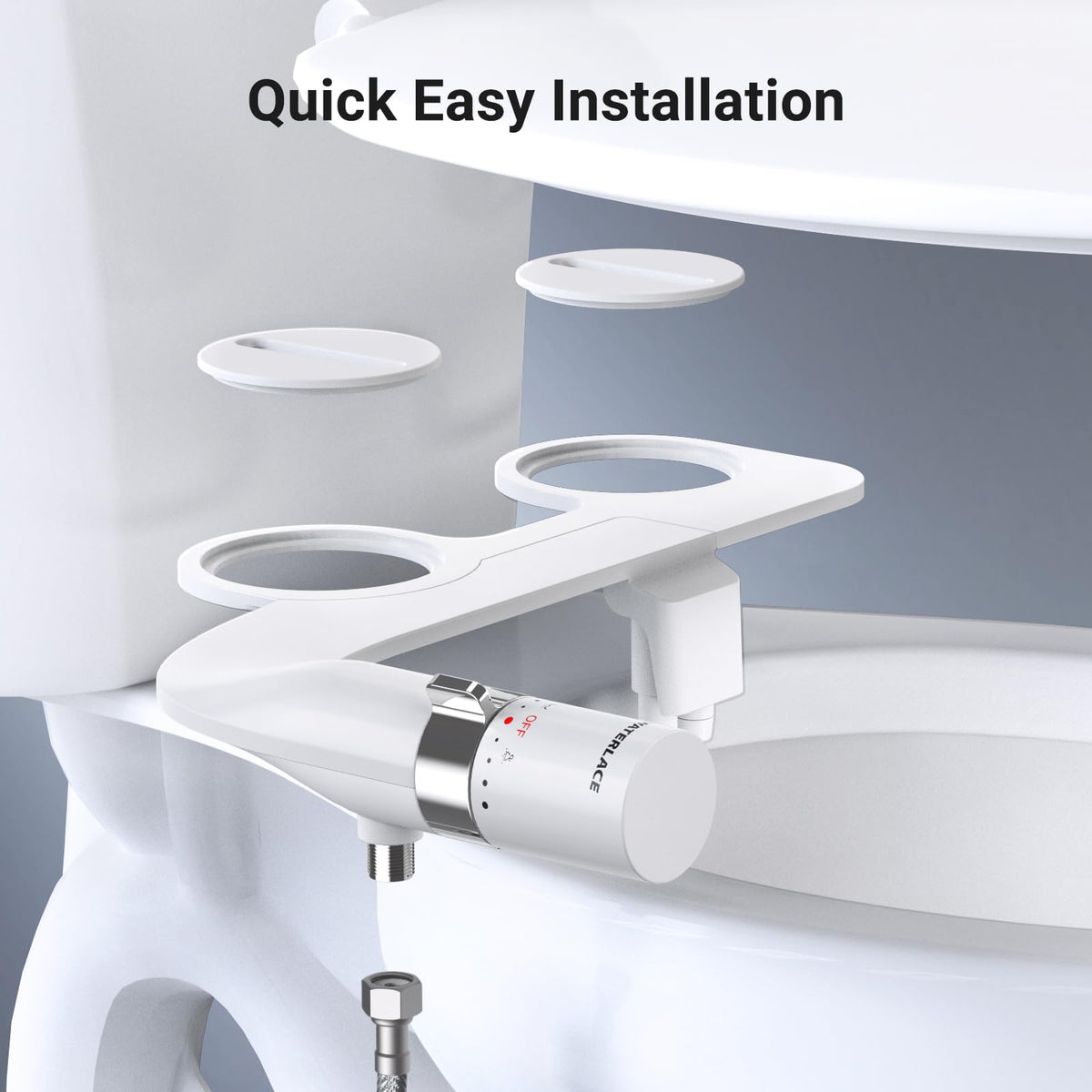 WaterLACE bidet attachment is compact and RV-friendly for travel use.