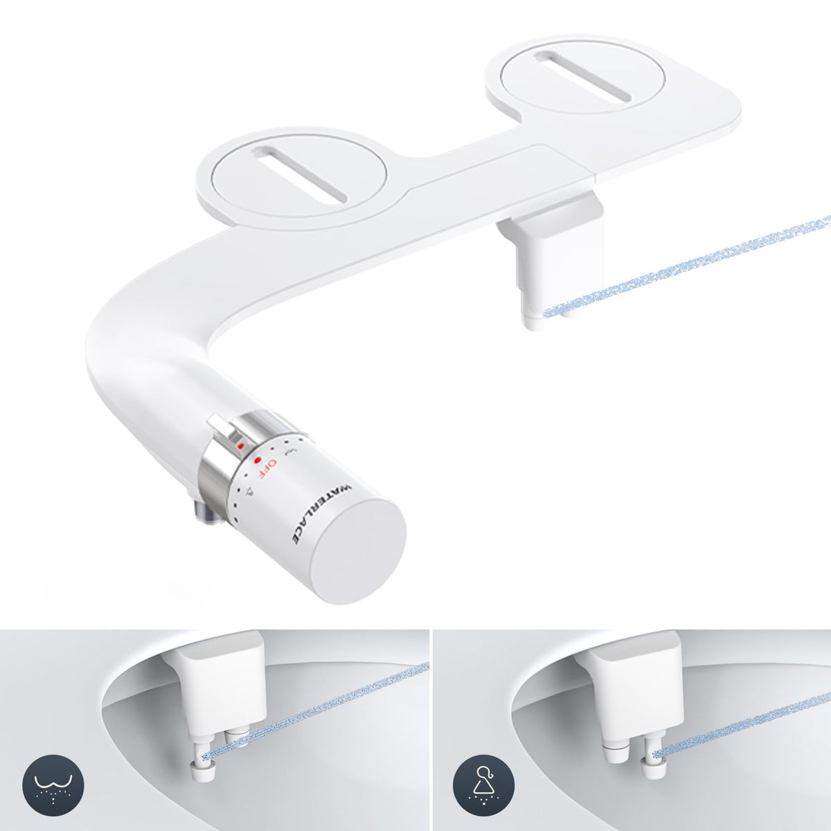 WaterLACE bidet attachment enables easy DIY installation without tools.