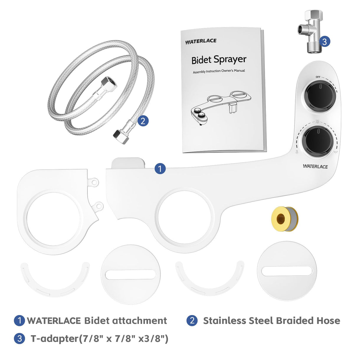 WaterLace in-use with adjustable pressure knob for customizable spray