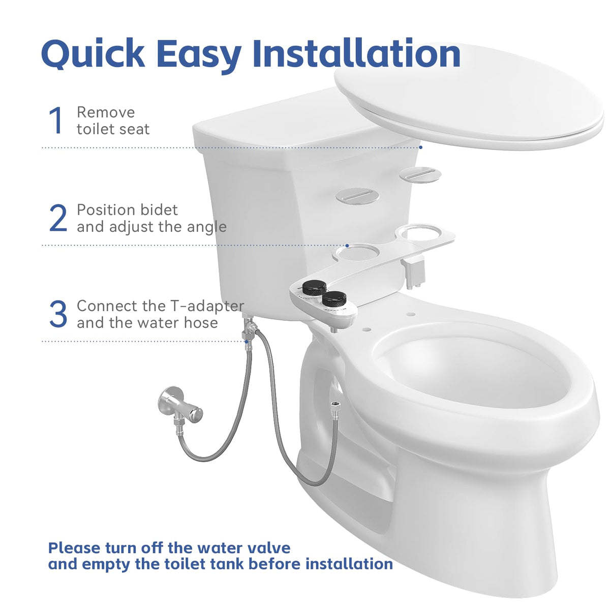 WaterLace universal-fit design ideal for renters and travellers