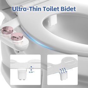 Waterlace ultra-thin design fits most toilets and preserves seat gaps.