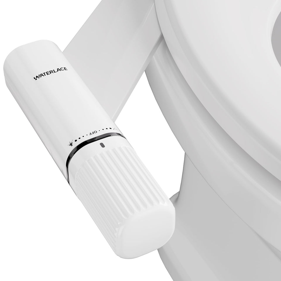 Waterlace retractable nozzles for toilet provide hygienic protection when not in use.