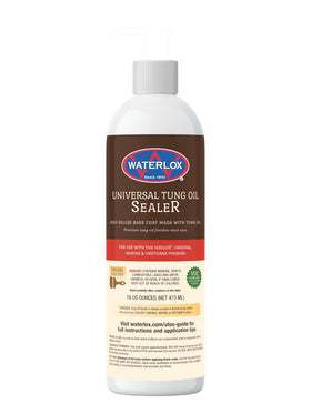 Waterlox Universal Tung Oil Sealer bottle pour for base coat on wood