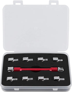 Watris Veiyi 5.0mm red spoke wrench for precise nipple adjustments on road-ready wheels.