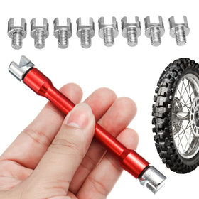 Watris Veiyi 6.0mm red spoke wrench fits common nipples for versatile repairs.