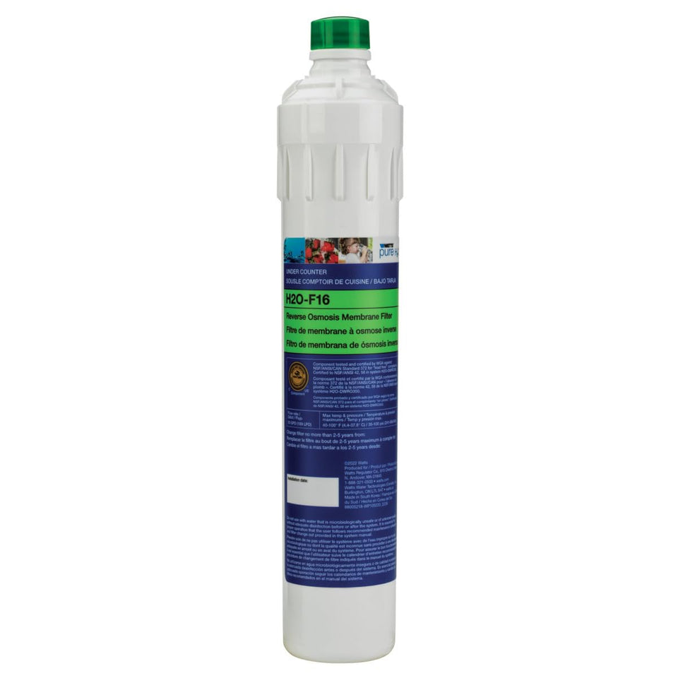 Watts Premier H2O-F16 membrane under-sink replacement for clean-tasting water at home.
