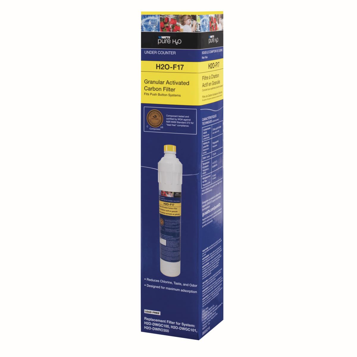 Durable materials of Watts Premier H2O-F17 filter for reliable performance