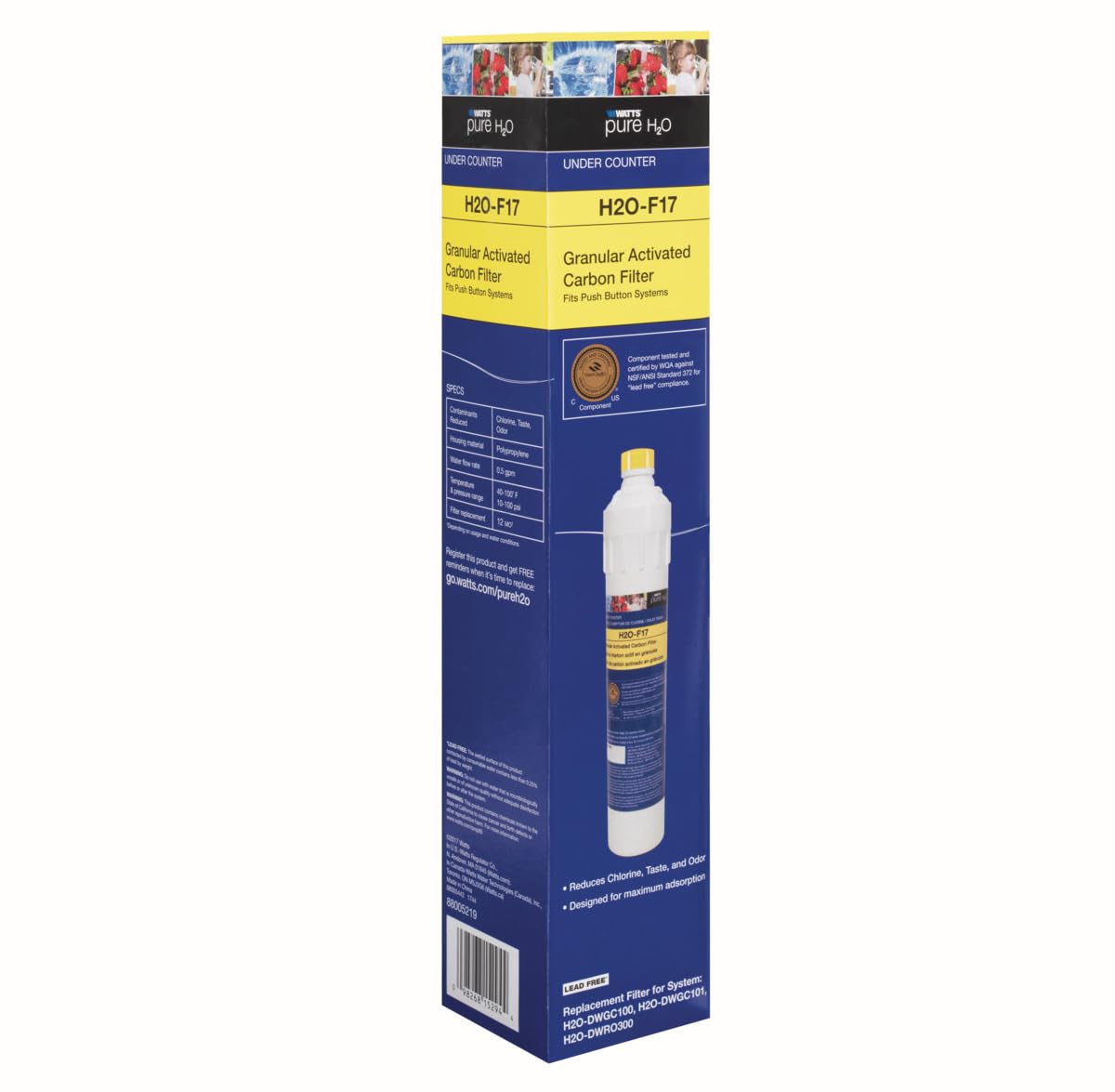 Packaging and branding image for Watts Premier H2O-F17