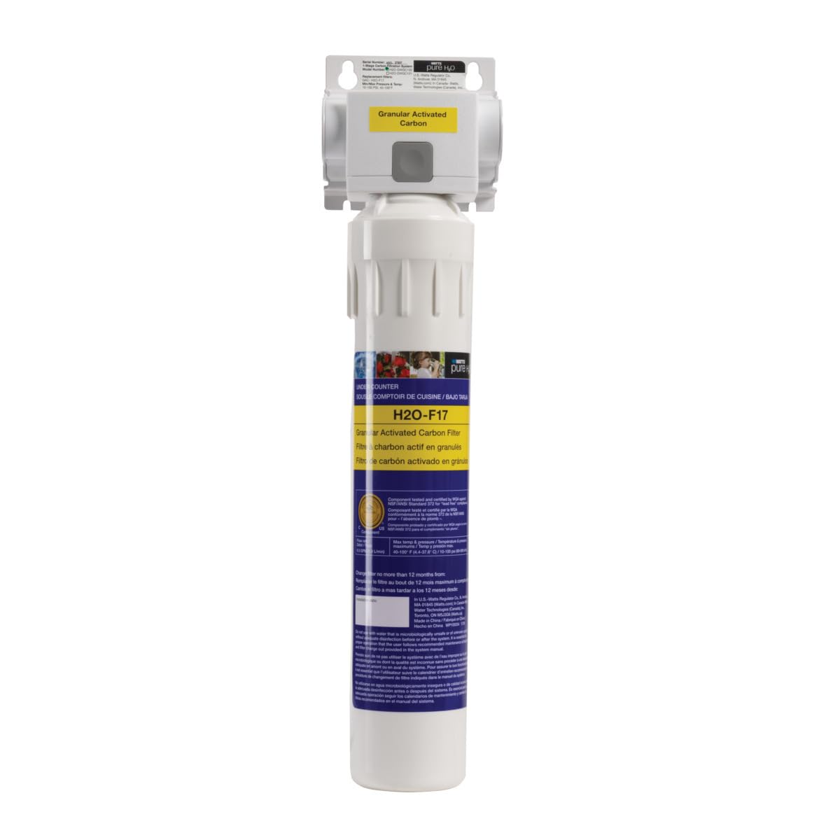H2O-F17 push-button release shown for quick tool-free replacement