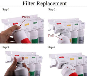 Watts Premier RO Pure Plus carbon pre-filter 5 micron reduces chlorine taste and odors for fresher water.