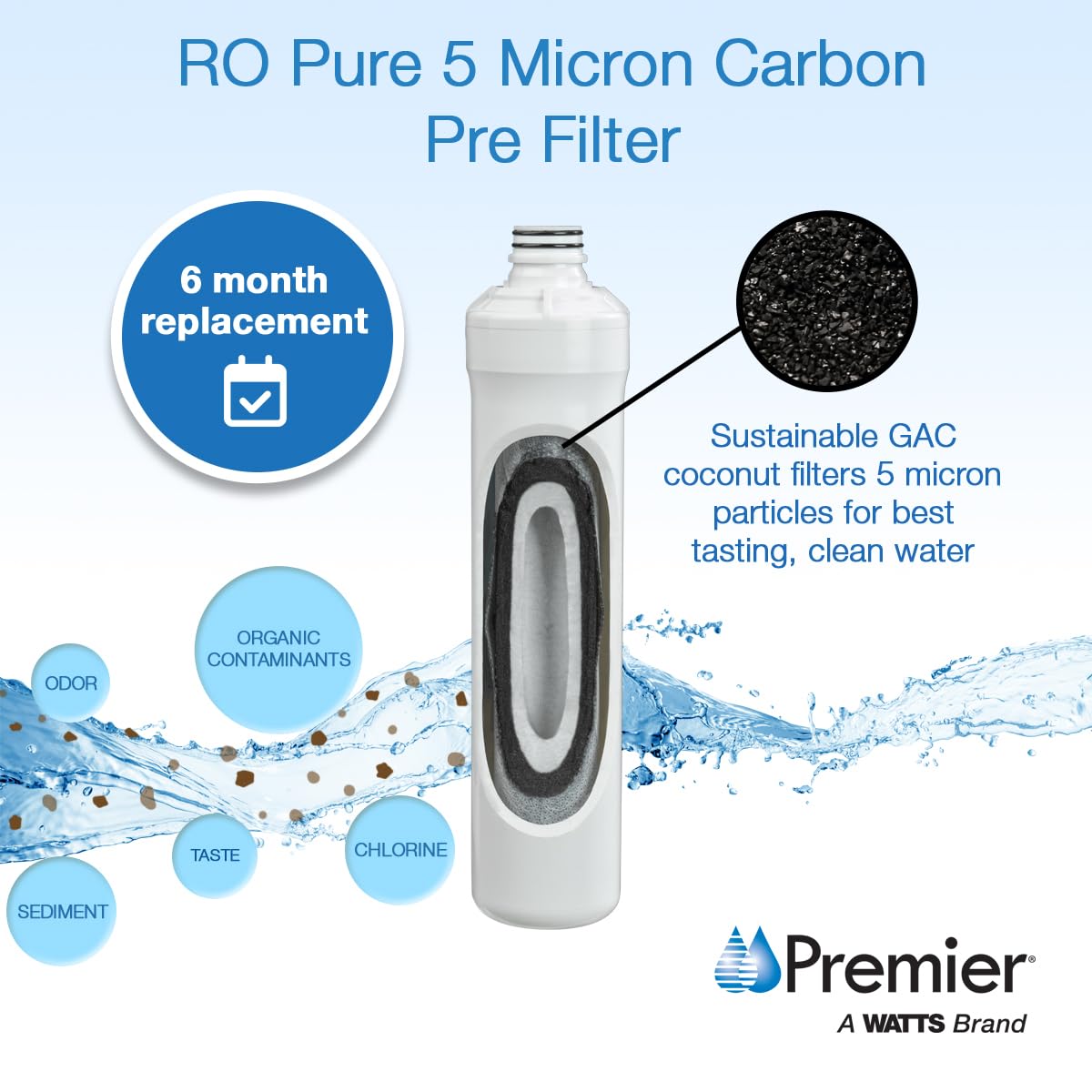Watts Premier RO Pure Plus easy installation design supports quick setup under the sink.