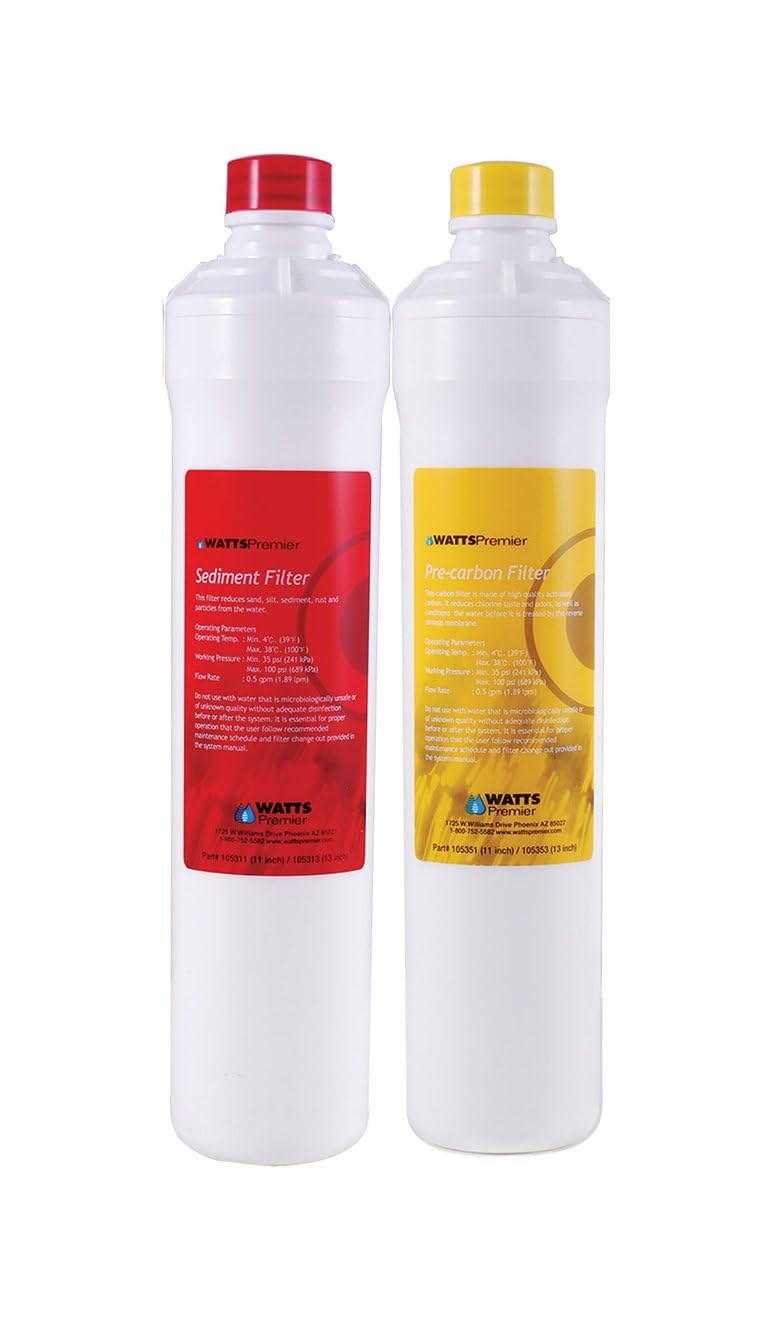 Watts Premier 5-micron sediment filter reduces dirt for clearer drinking water.