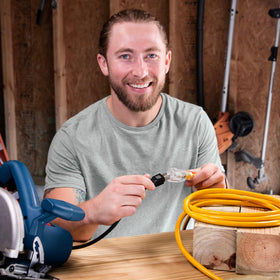 Watt's Wire 15ft grounded extension cord for safe plug connections outdoors