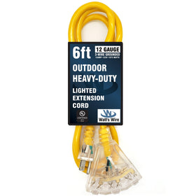 Watt's Wire compact 6ft extension cord coil-friendly for easy storage