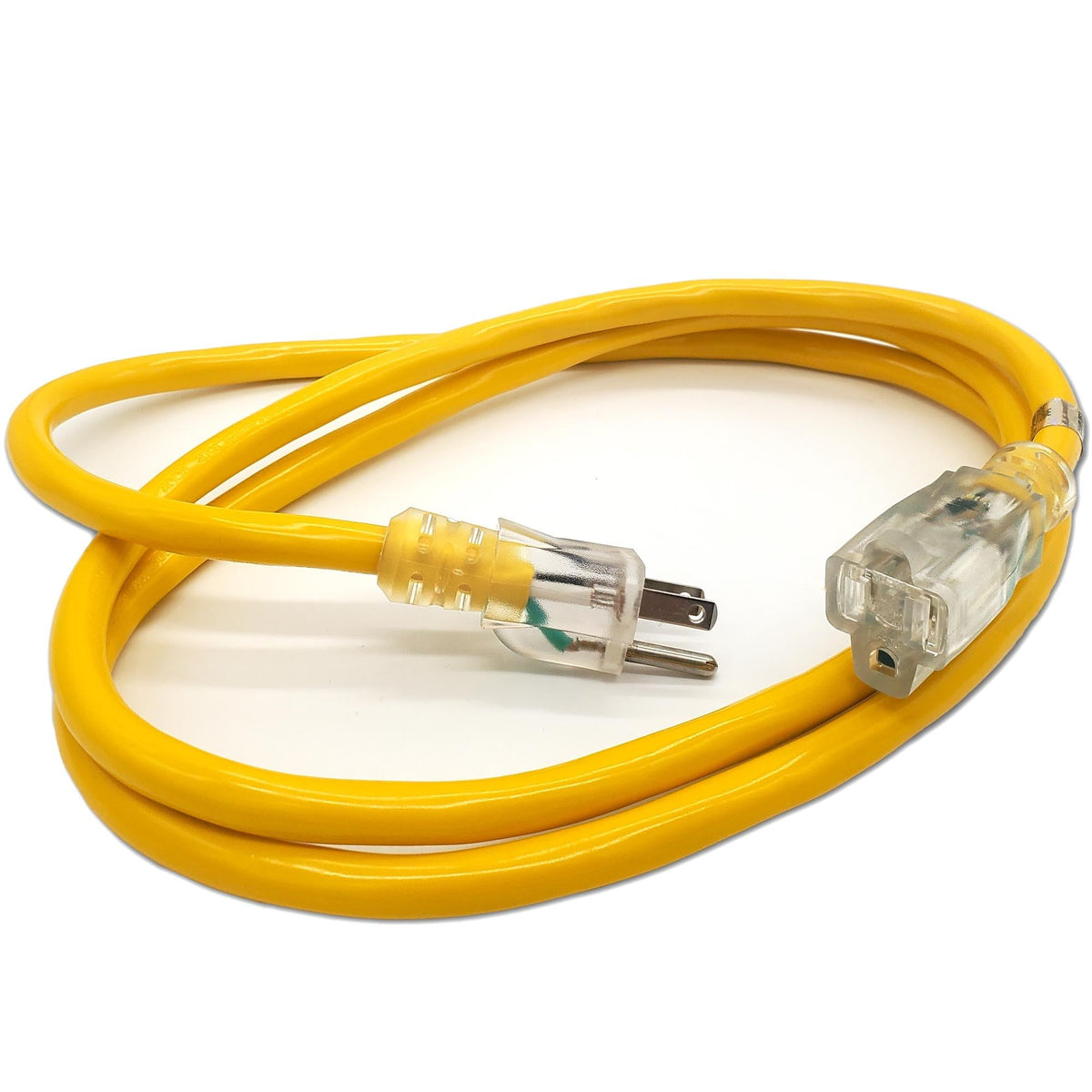 Watts Wire yellow visibility outdoor extension cord ideal for outdoor work areas.
