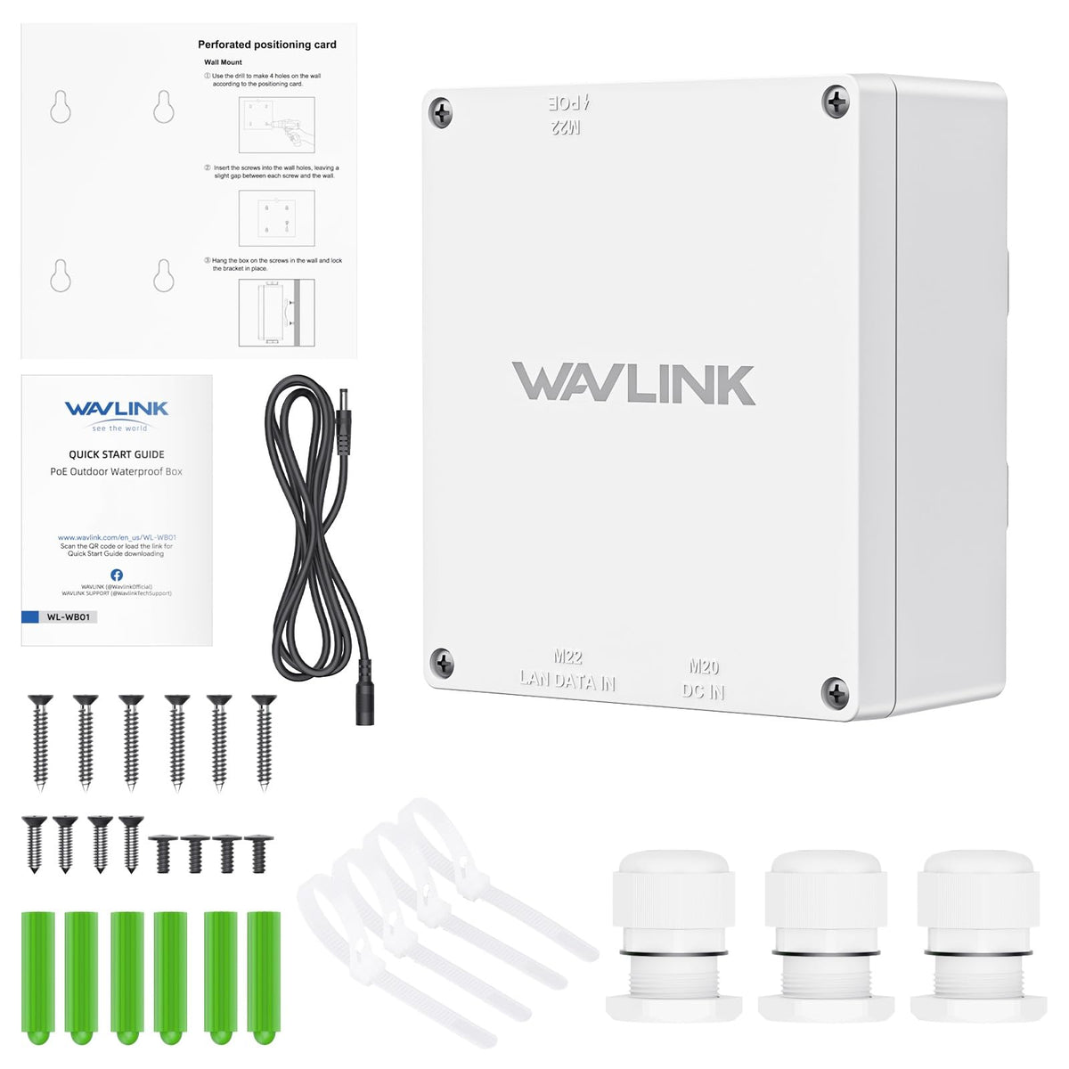 Bracket and hardware for WAVLINK pole mounting included