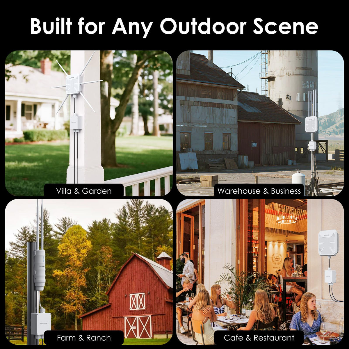 All-in-one WAVLINK kit contents for outdoor PoE deployment