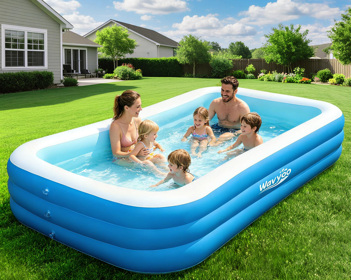WavYoo large pool front view for family splash and space