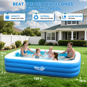 WavYoo large pool side view highlights quick inflation readiness