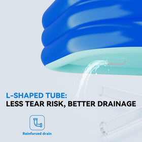 WavYoo L-drain feature speeds up water removal