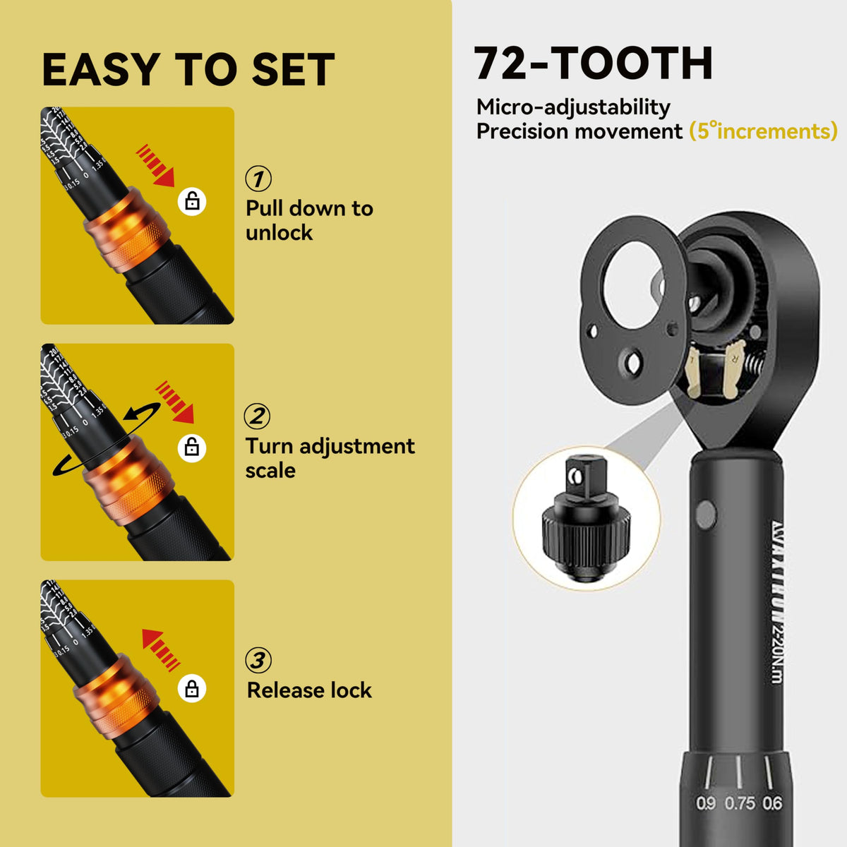 Waxtron S2 steel bit set with H2-H10 and T10-T40.