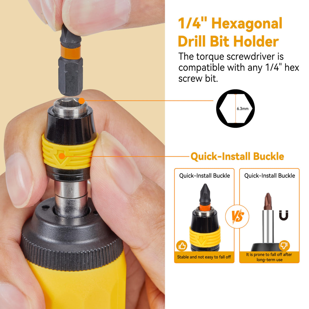 Waxtron torque tool delivers an audible click to indicate preset torque.