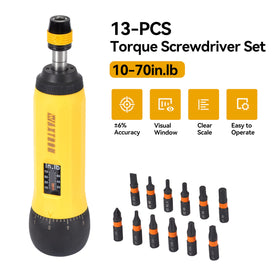 Waxtron torque screwdriver with locking chuck provides secure bit changes and anti-drop contact.