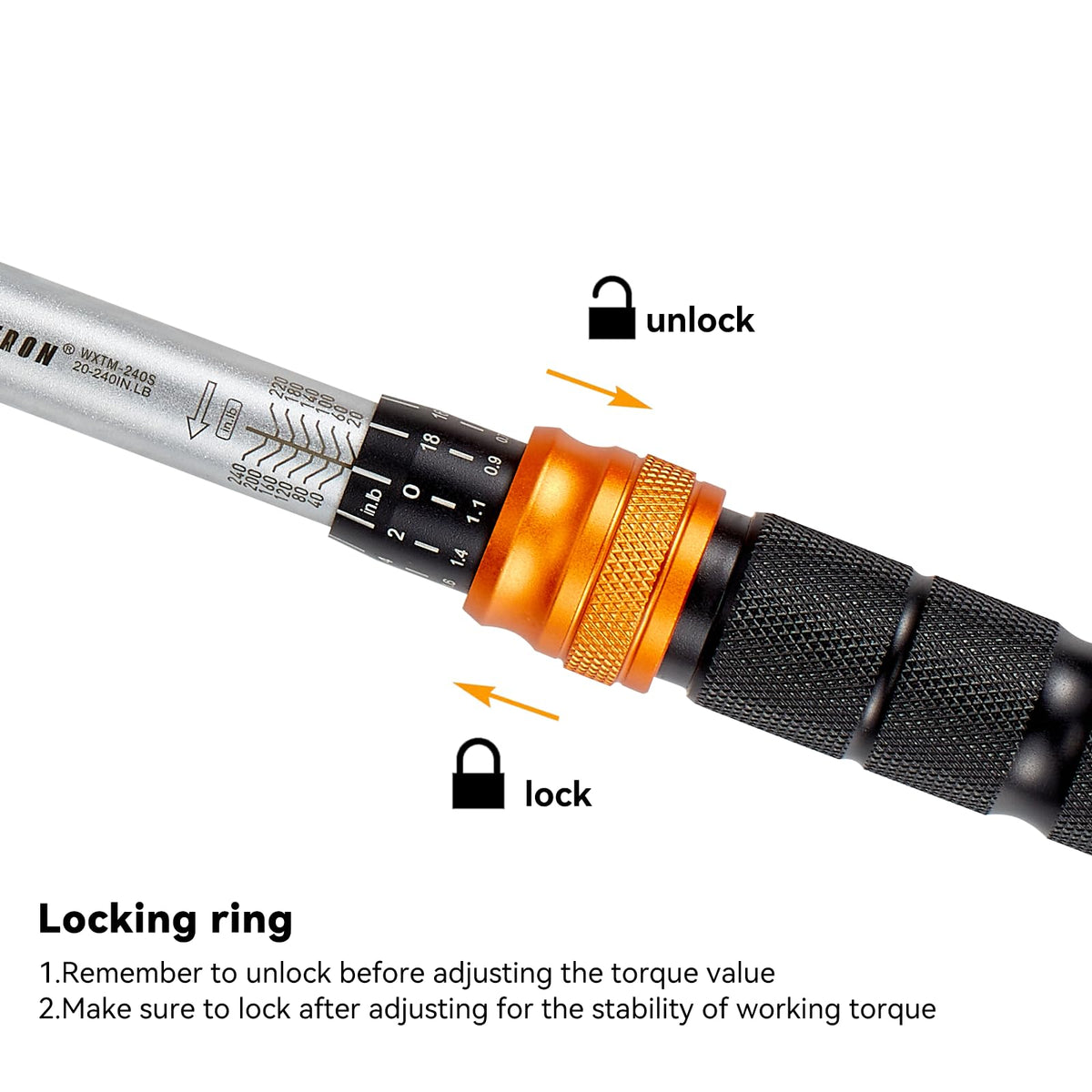 Waxtron torque wrench comes with rugged hard-shell case for portable field use