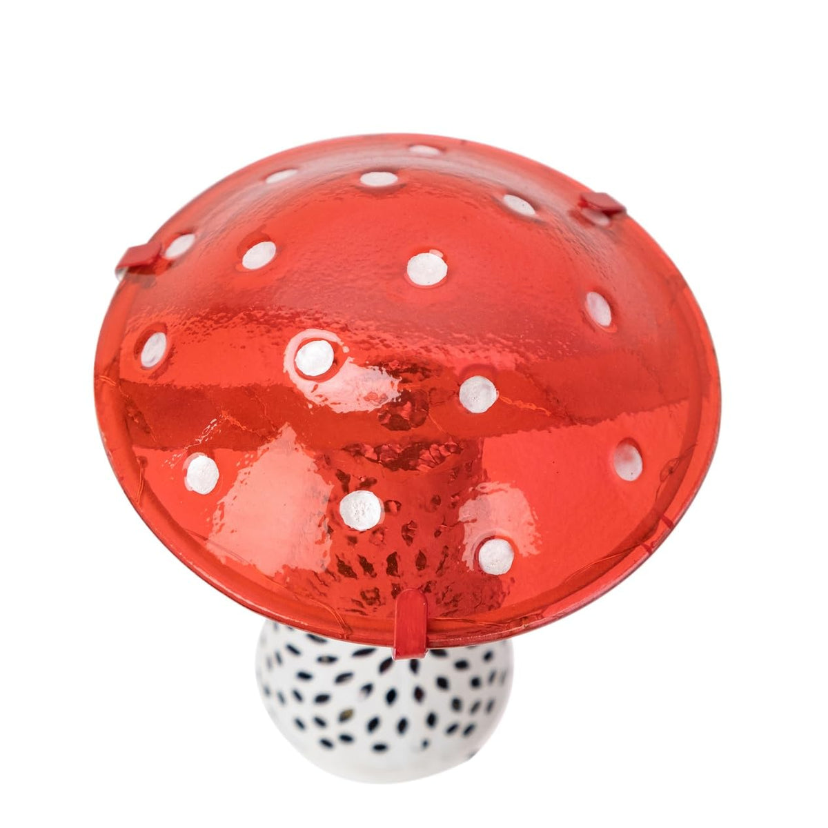 Way To Happiness hand-painted UV finish adds durable color to mushroom cap