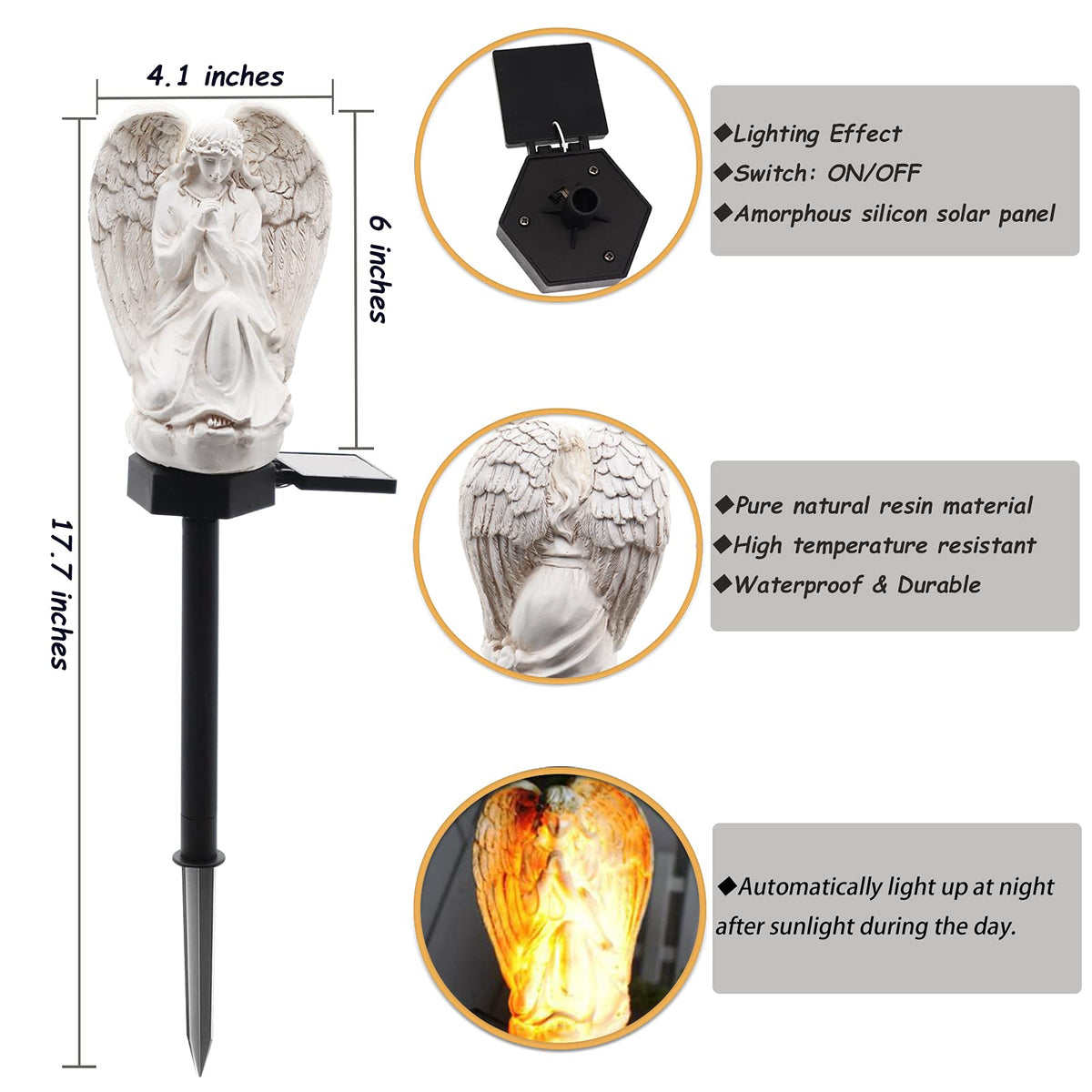 Wayda solar angel light for yard brightens outdoor spaces for evening gatherings