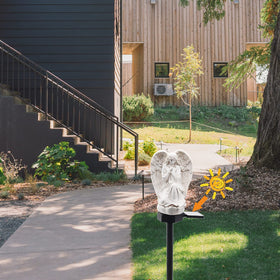 Wayda waterproof angel lamp enhances balconies with durable weatherproof ambience