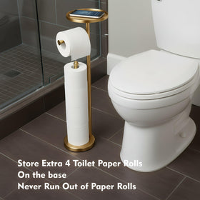 WAYDELI freestanding bathroom stand with no-wall-drilling design
