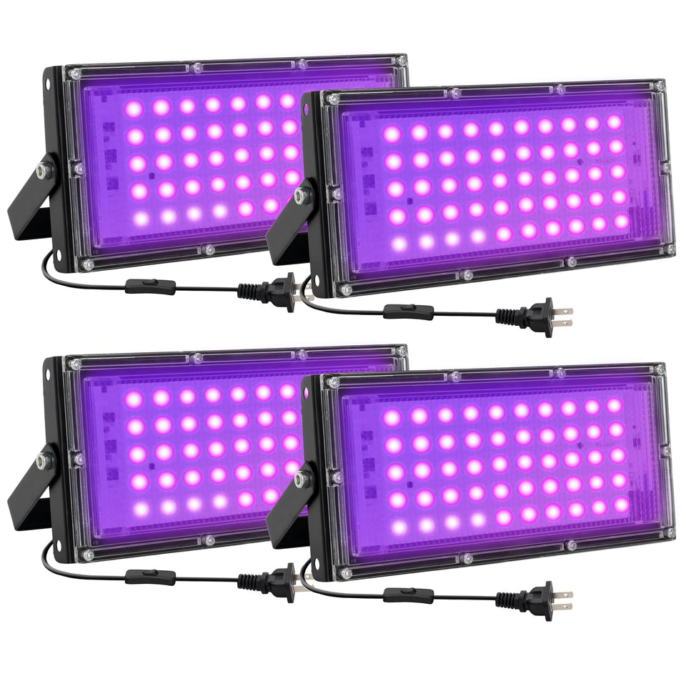 Waygor 50W blacklight floodlight for vibrant indoor glow party effects