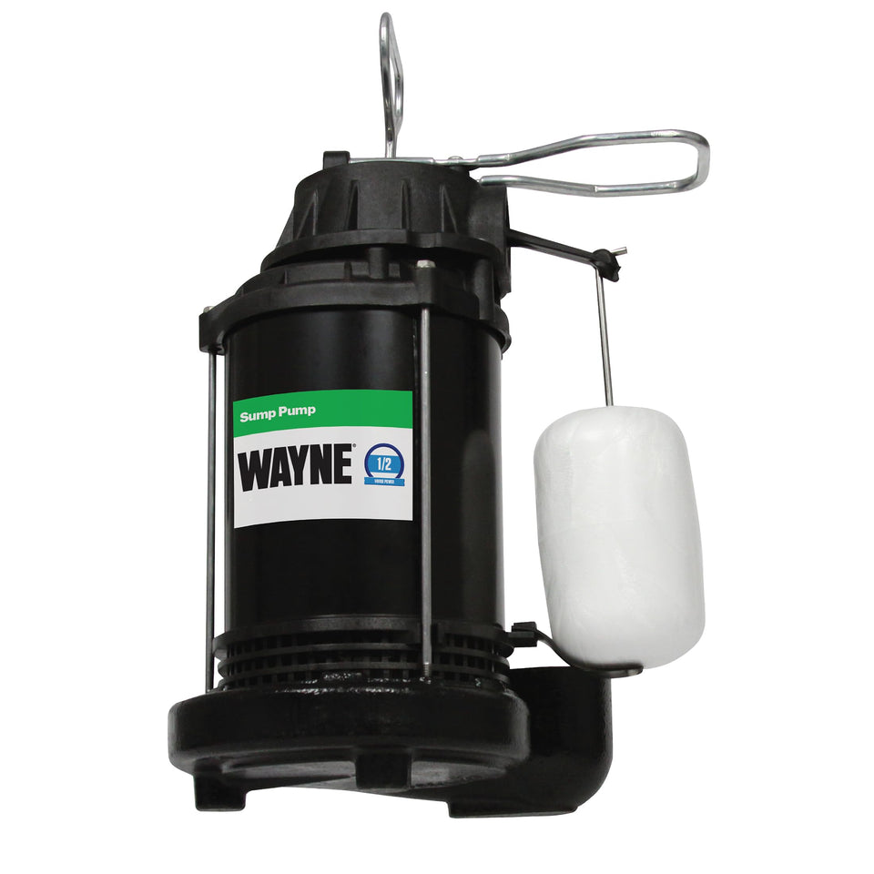 Wayne CDU800 cast-iron housing provides durable basement protection.