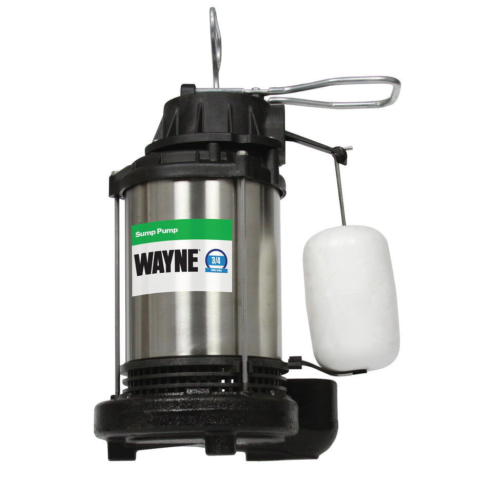 Wayne CDU980E front view showing robust, reliable sump pump design for basements
