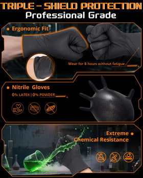 WCY NitroShield 9 mil gloves protect hands from chemicals and grease